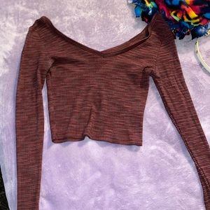 Top shop maroon top